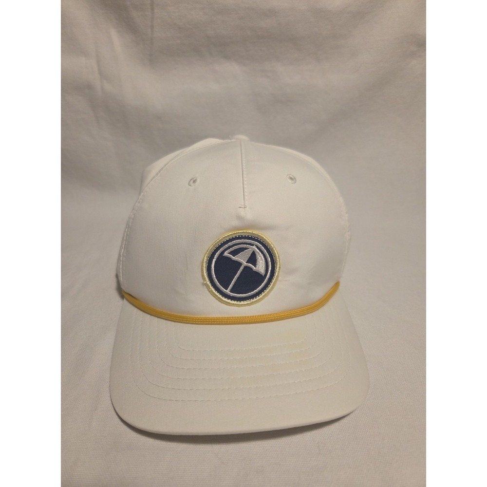 Arnold Palmer Puma Golf 110 Snapback Rope Hat White Umbrella Logo Leather Strap